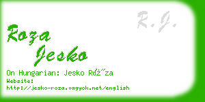 roza jesko business card